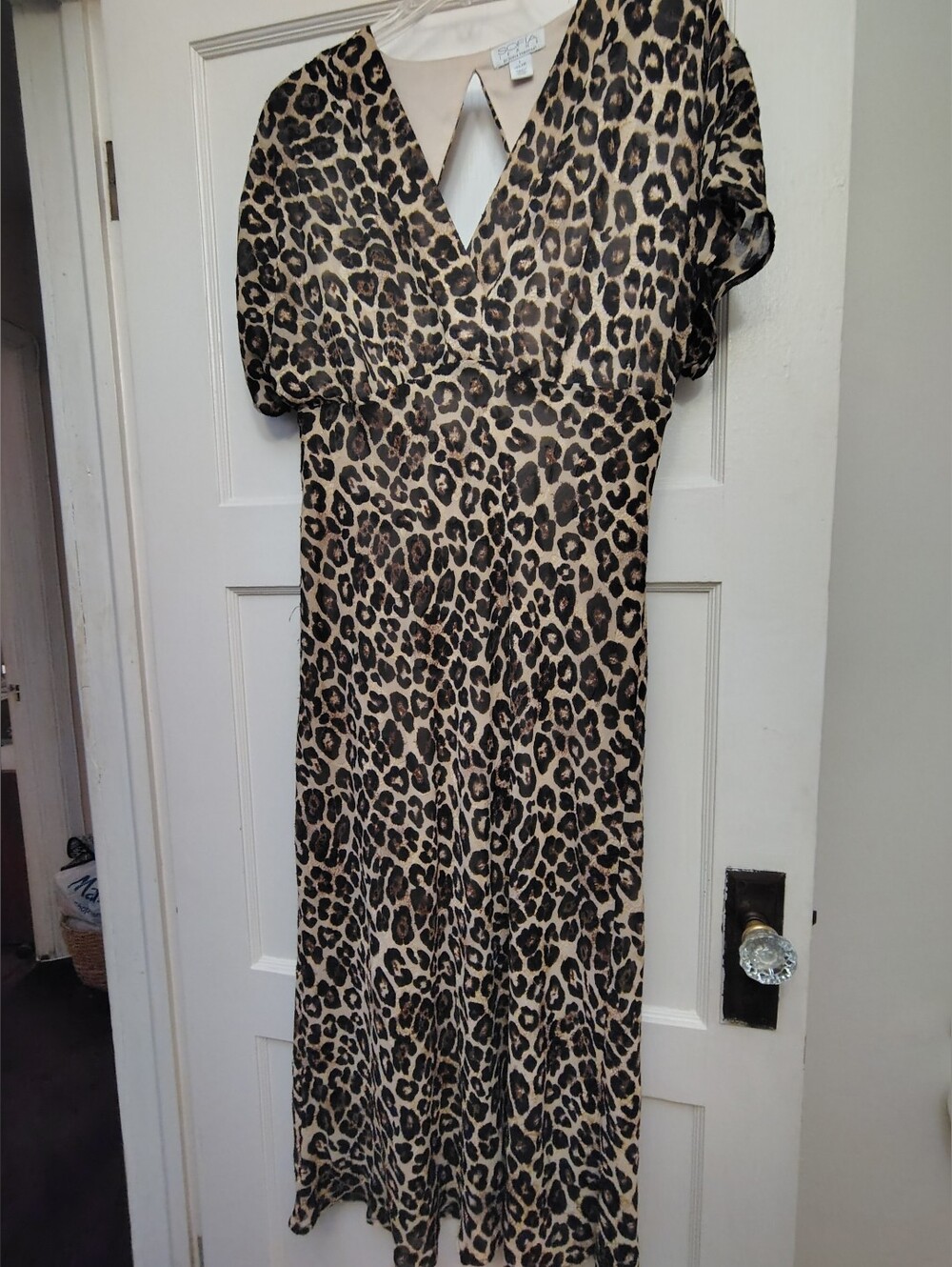 Leopard Print Maxi Dress Size L-12/14